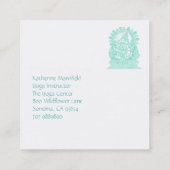 Yoga Instructor Ganesh Sitting Abbildung Quadratische Visitenkarte (Rückseite)