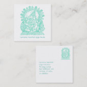 Yoga Instructor Ganesh Sitting Abbildung Quadratische Visitenkarte (Vorne/Hinten)