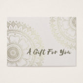 YOGA Instructor Gift Certificate Blue Gold Mandala (Vorderseite)