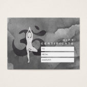 YOGA Instructor Gift Certificate Elegantes Om Symb (Vorderseite)