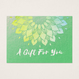 YOGA Instructor Gift Certificate Gold Foil Mandala