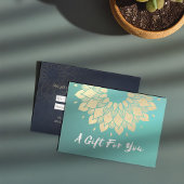 YOGA Instructor Gift Certificate Gold Foil Mandala