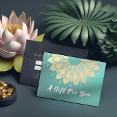 YOGA Instructor Gift Certificate Gold Foil Mandala