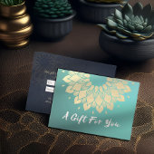 YOGA Instructor Gift Certificate Gold Foil Mandala