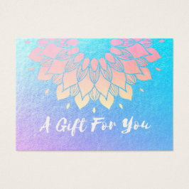 YOGA Instructor Gift Certificate Gold Foil Mandala