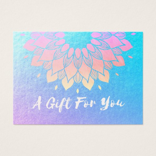 YOGA Instructor Gift Certificate Gold Foil Mandala (Vorderseite)