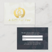 YOGA Instructor Gift Certificate Meditation Zen OM Rabattkarte (Vorne/Hinten)