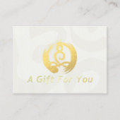 YOGA Instructor Gift Certificate Meditation Zen OM Rabattkarte (Vorderseite)