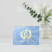YOGA Instructor Gift Certificate Meditation Zen OM Rabattkarte (Stehend Vorderseite)