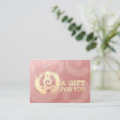 YOGA Instructor Gift Certificate Meditation Zen OM Rabattkarte (Stehend Vorderseite)