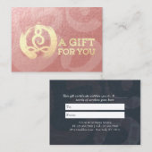 YOGA Instructor Gift Certificate Meditation Zen OM Rabattkarte (Vorne/Hinten)