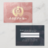 YOGA Instructor Gift Certificate Meditation Zen OM Rabattkarte (Vorne/Hinten)