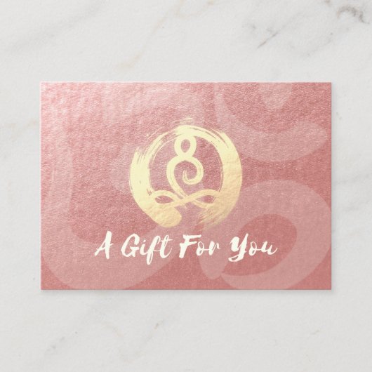 YOGA Instructor Gift Certificate Meditation Zen OM Rabattkarte (Vorderseite)