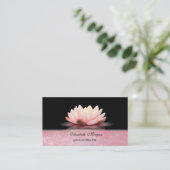 Yoga Instructor Glitzer Lotus Blume Visitenkarte (Stehend Vorderseite)