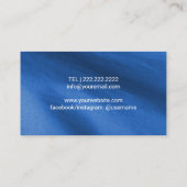 Yoga Instructor Gold Circle Aquamarin Blue Agate Visitenkarte (Rückseite)