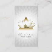 Yoga Instructor Gold Lotus Logo Modern Geometrisch Visitenkarte (Vorderseite)