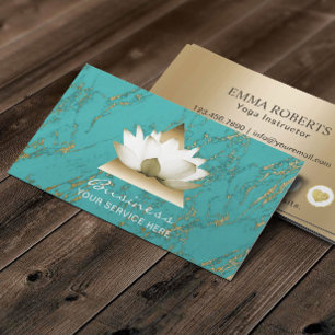 Yoga Instructor Gold Lotus Türkis Loyalität Treuekarte