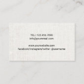 Yoga Instructor Gold Meditation Pose Elegantes Lei Visitenkarte (Rückseite)