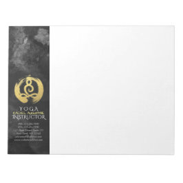 Yoga Instructor Gold Meditation Posture Zen Symbol Notizblock