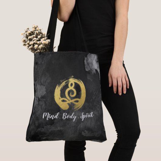 Yoga Instructor Gold Meditation Posture Zen Symbol Tasche (Von Nahem)