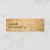 Yoga Instructor Gold Om Symbol Elegante Aquamarin Mini Visitenkarte (Rückseite)