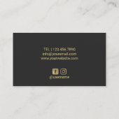 Yoga Instructor Gold Om Symbol Elegantes Türkis Visitenkarte (Rückseite)