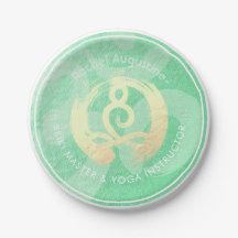 Yoga Instructor Green Gold Meditation Pose ZEN OM