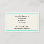 YOGA Instructor Hübsche Personalisierte Visitenkar Visitenkarte (Rückseite)