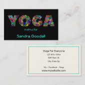 YOGA Instructor Hübsche Personalisierte Visitenkar Visitenkarte (Vorne/Hinten)