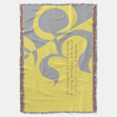 Yoga Instructor Illuminiert Yellow Gray OM Quotes Decke (Vorderseite Vertikal)