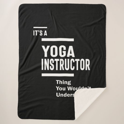 Yoga Instructor Job Title Gift Sherpadecke (Vorderseite)