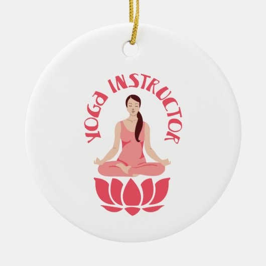 Yoga Instructor Keramik Ornament (Vorne)