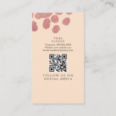 Yoga Instructor Klassen Rose Rosa Imitate Folie B Visitenkarte (Rückseite)