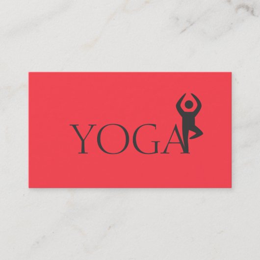 Yoga Instructor, Klassen Visitenkarte (Vorderseite)