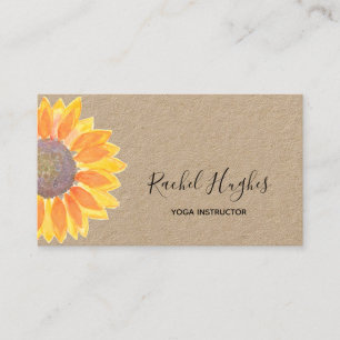 Yoga Instructor Kraft Paper Visitenkarte