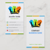 YOGA Instructor - kreativ farbig Visitenkarte (Vorne/Hinten)