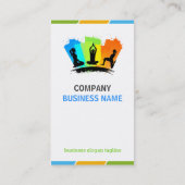 YOGA Instructor - kreativ farbig Visitenkarte (Rückseite)