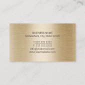 Yoga Instructor Lebensbaum Elegante Braun & Gold Visitenkarte (Rückseite)