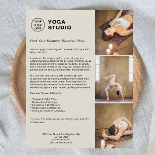 Yoga-Instructor-Lehrer-Promotionsgeschäft Flyer
