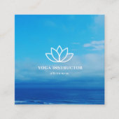 Yoga Instructor Lehrer Studio Zen Lotus Blume Quadratische Visitenkarte (Vorderseite)