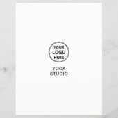 Yoga Instructor Lehrer Weißes Werbeunternehmen Flyer (Hinten)