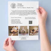 Yoga Instructor Lehrer Weißes Werbeunternehmen Flyer (Hand)