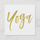 * Yoga Instructor Lehrer White Gold Moderne Quadratische Visitenkarte (Vorderseite)
