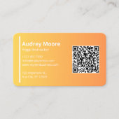 Yoga Instructor Lehrer Yoga Studios Beruflich Visitenkarte (Vorderseite)