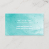 Yoga Instructor Life Coach Gold Tree Wasserfarbe Visitenkarte (Rückseite)