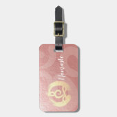 Yoga Instructor Life Coach Meditation Pose Zen OM Gepäckanhänger (Vorderseite vertikal)