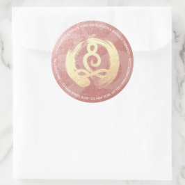 Yoga Instructor Life Coach Meditation Pose Zen OM Runder Aufkleber