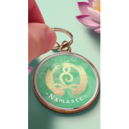 Yoga Instructor Life Coach Meditation Pose Zen OM Schlüsselanhänger