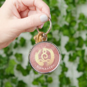 Yoga Instructor Life Coach Meditation Pose Zen OM Schlüsselanhänger (Hand)