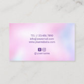 Yoga Instructor Life Tree Watercolor Pink Ombre Visitenkarte (Rückseite)